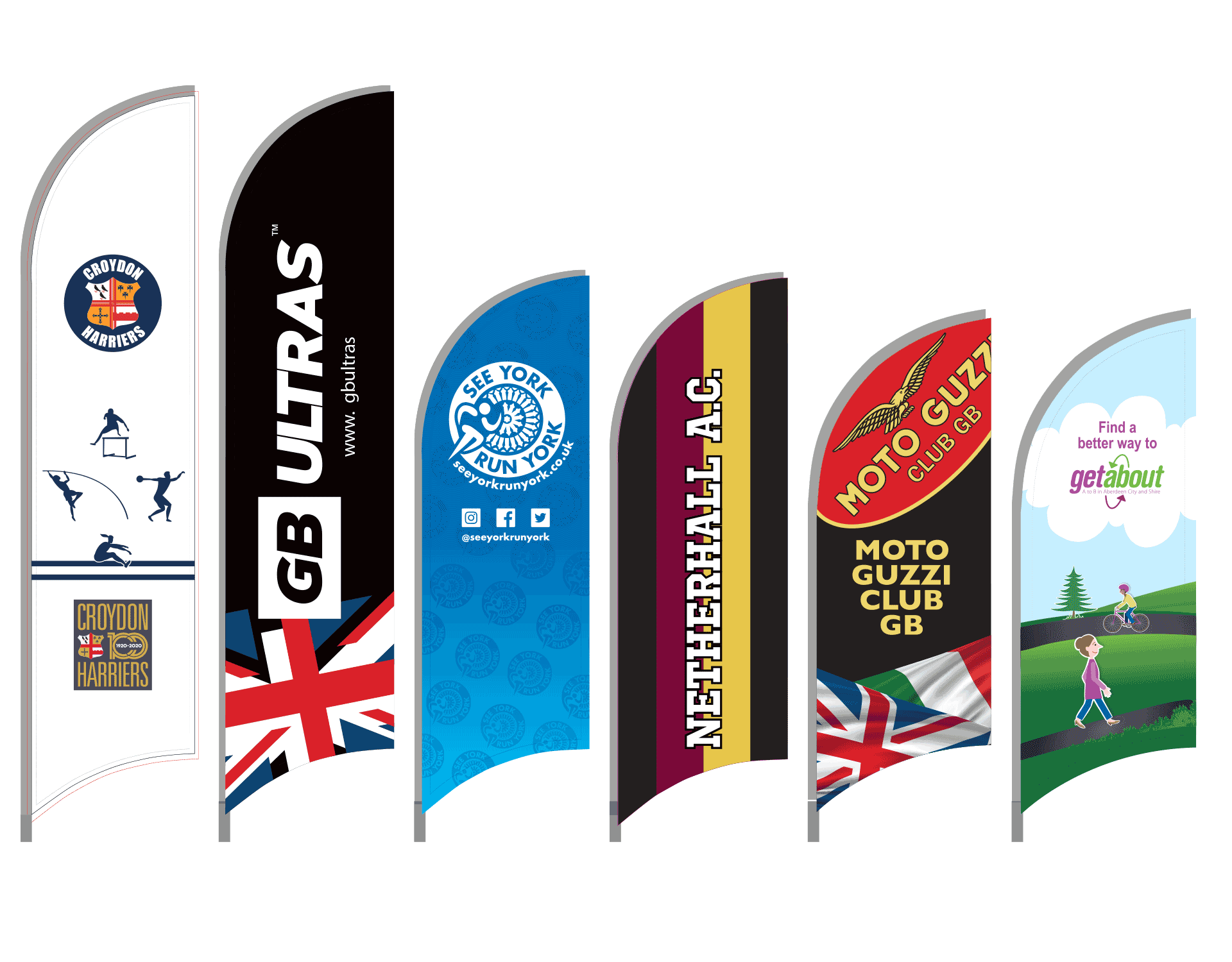 Digitally Printed Feather Flags Running Imp Running Imp